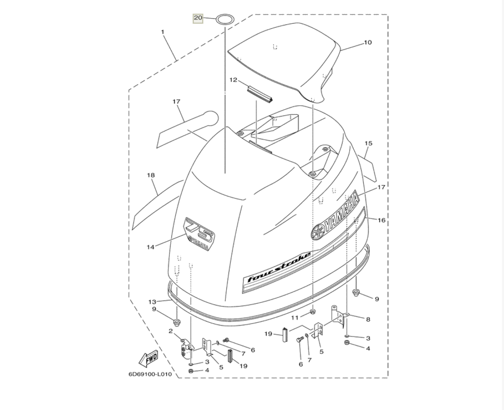 Наклейка предупредительная 67F1-34342-00-00