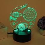 Светильник ночник «3D-Космос» на пластиковой подставке, с включателем USB