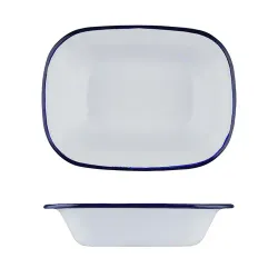 Блюдо для подачи 24,7*18,5 см h5 см 1000 мл Blue Rim эмалированая сталь SUNNEX [1]