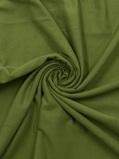 Кулирная гладь эластичная оливковая (темнее резинок) метражом