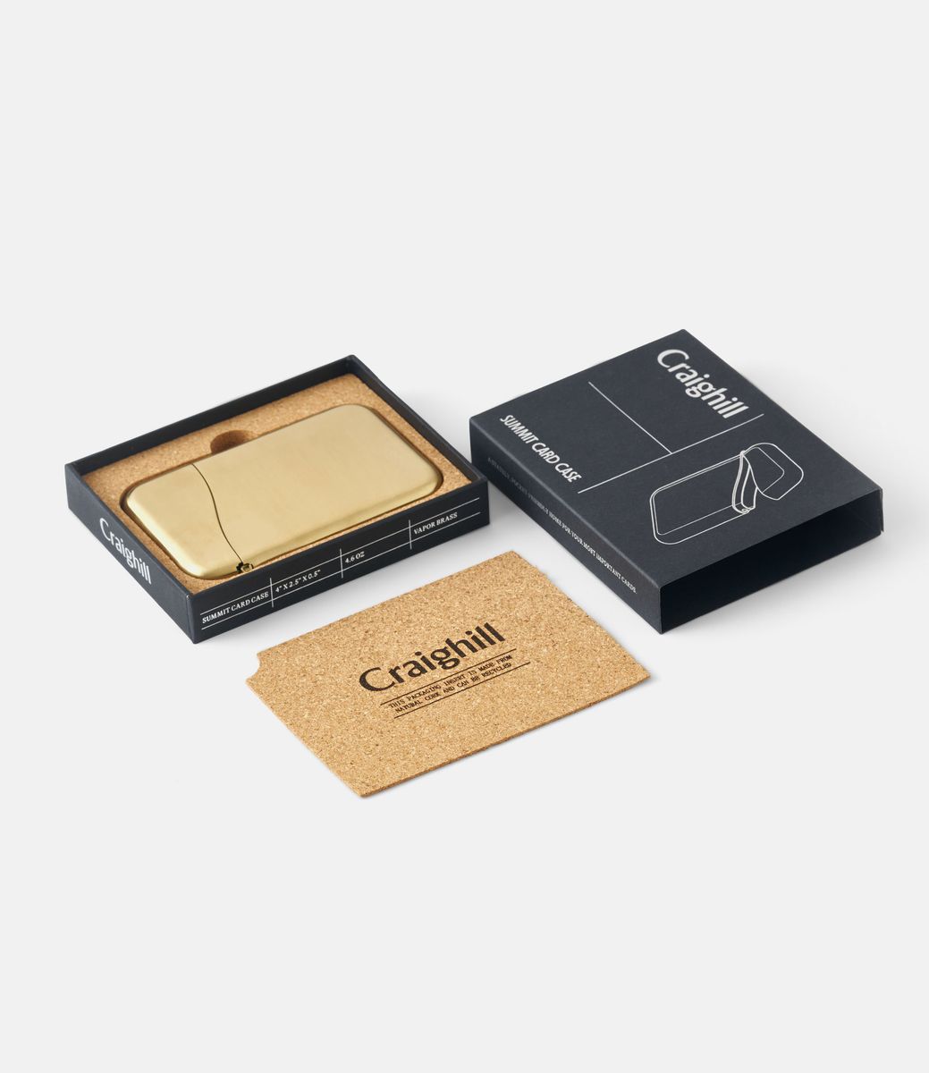 Craighill Summit Brass — картхолдер из стали с латунным покрытием