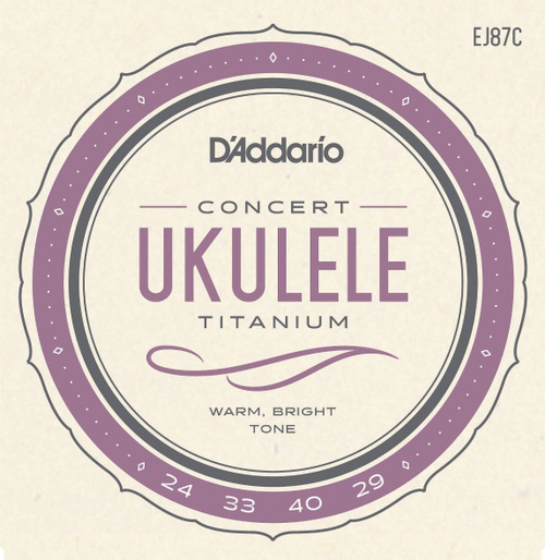 D`Addario EJ87C Струны для укулеле Концерт, серия Titanium, 24-33-40-29