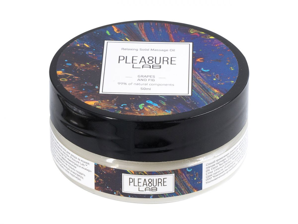 Твердое массажное масло Pleasure Lab Relaxing с ароматом винограда и инжира - 50 мл
