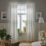 Комплект штор IKEA SILVERLONN (СИЛВЕРЛЁНН), Белый, 145x250 см, 2 шт