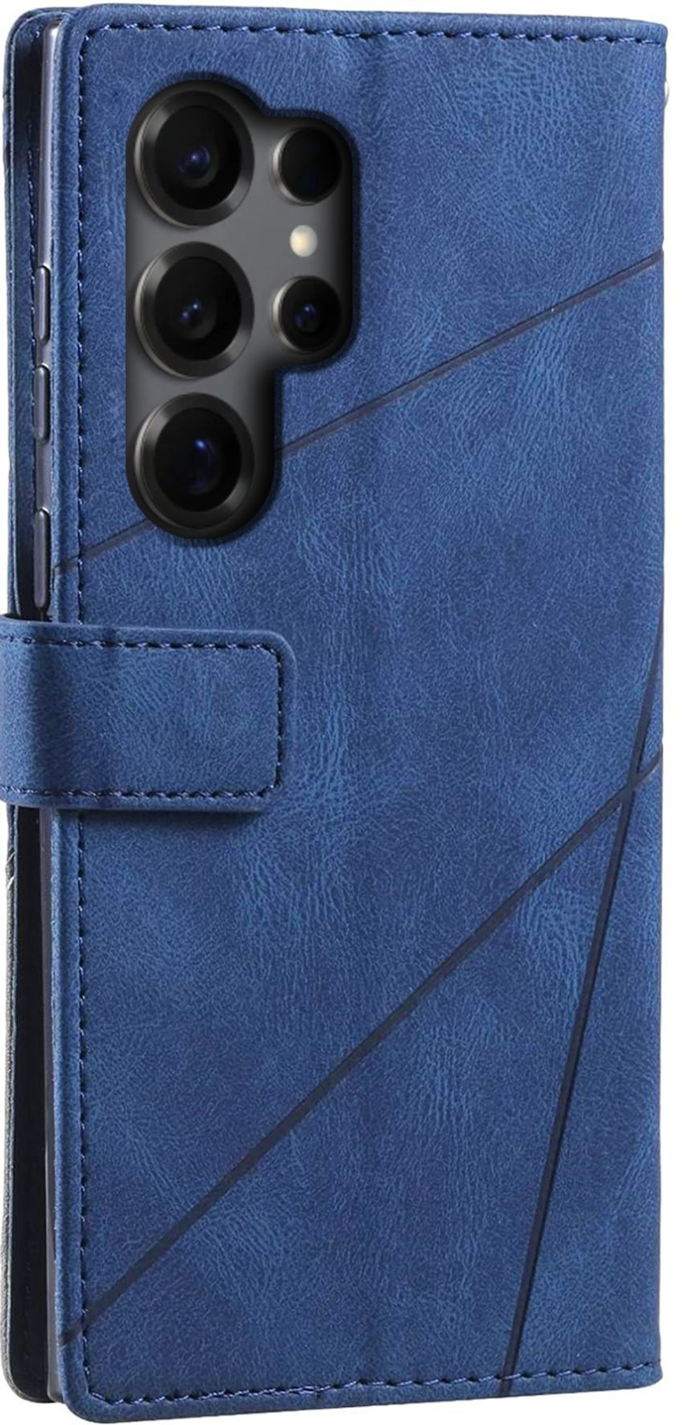 Дизайнерский чехол-книжка из кожи для SAMSUNG GALAXY S25 ULTRA с отделом для наличных, 3 слотами для карт и подставкой