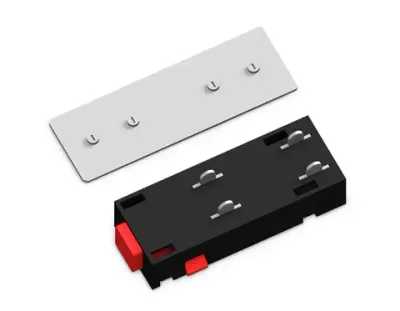 Коннектор питания прямой с соединителем для шинопровода Magnetic 220V GL1106 BK черный 68*28.5*18