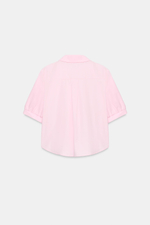РУБАШКА ИЗ ПОПЛИНА С ЖЕМЧУГОМ — ZARA