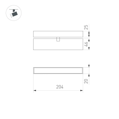 Светильник MAG-FLAT-FOLD-25-S200-6W Day4000 (BK, 100 deg, 24V) (Arlight, IP20 Металл, 5 лет)