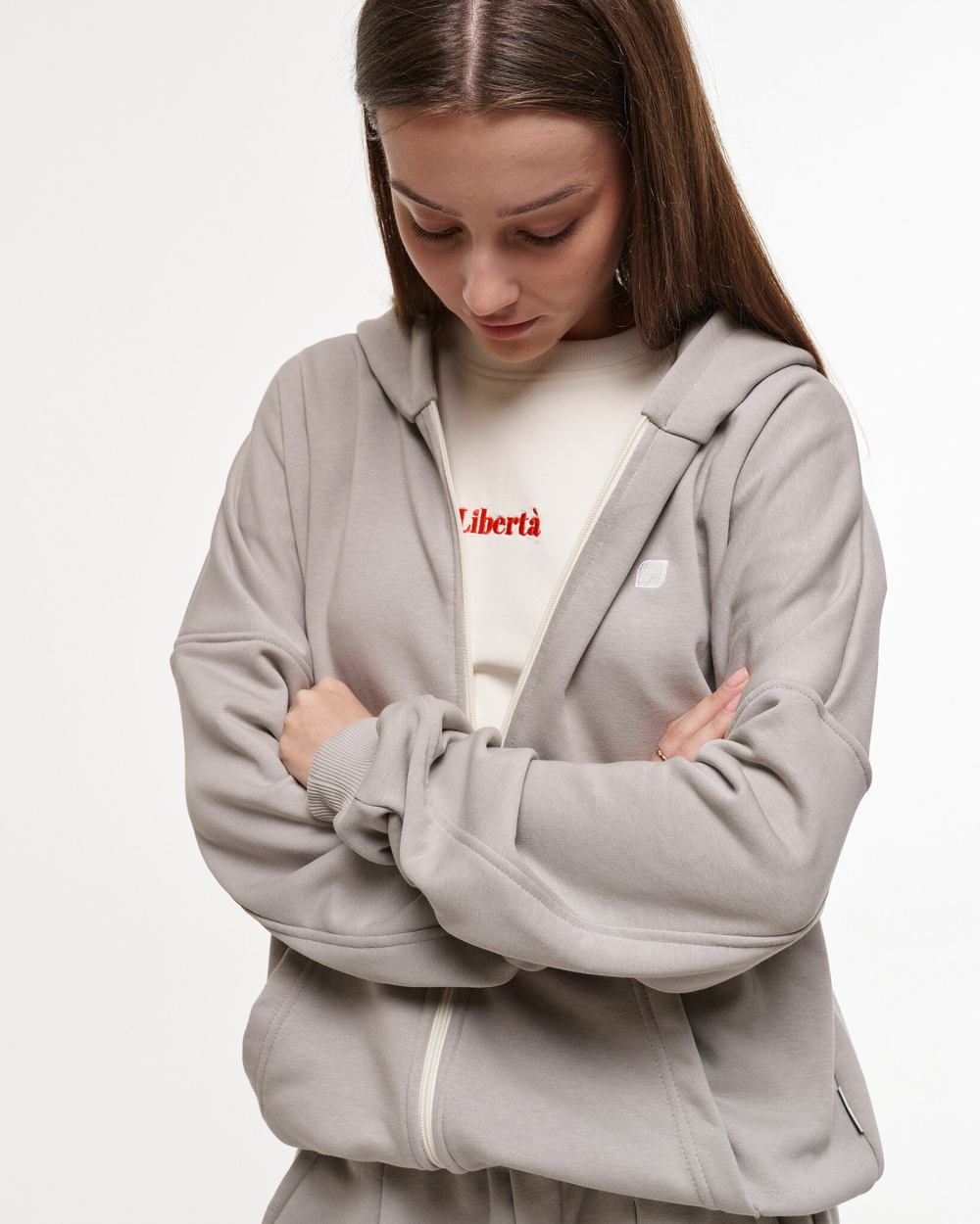 Zip-Up Hoodie LOGO Drizzle