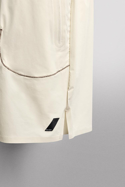 ZARA СПОРТИВНЫЕ ШОРТЫ ДЛЯ БЕГА 7”, КОСТЯНОЙ
