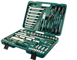S04H52477S Набор инструмента универсальный 1/4", 1/2"DR, 77 предметов