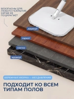 Насадки для умной швабры квадратные, на липучке, микрофибра