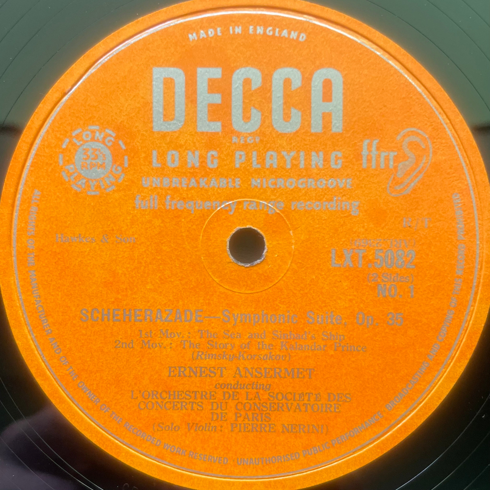 Римский-Корсаков - Симфоническая сюита Шахерезады, соч. 35 (Англия 1955г.)