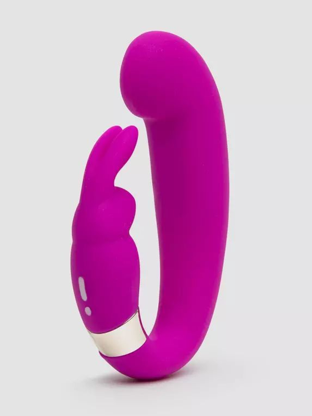 Лиловый вибратор Mini G-Spot Curve Vibe с клиторальным зайчиком (Цвет: лиловый)