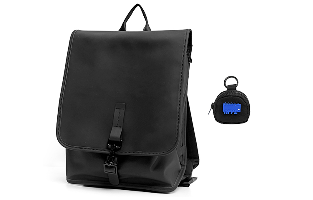 MYEDITION 15L Backpack Outdoor Bag PU Black Unisex