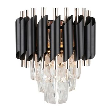 Бра 2*E14 OML-81801-02 черный хром Certaldo Omnilux