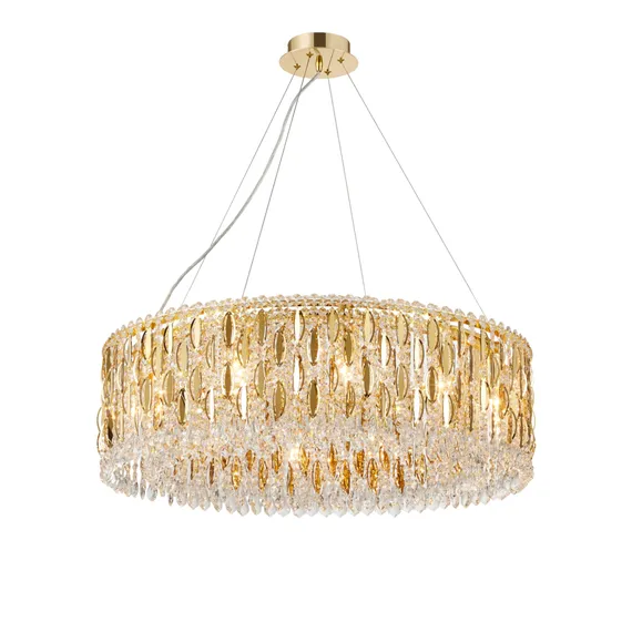 Люстра подвесная NewRgy M27-ф800*H250 H GOLD, 12×40 Вт, золотая
