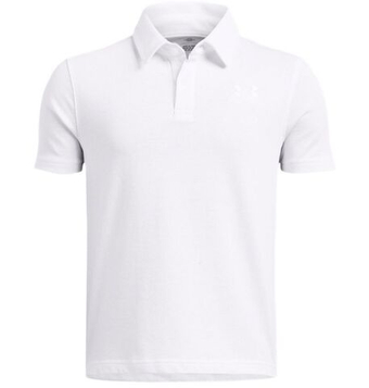 Футболка для мальчика теннисная Under Armour Icon - white/black