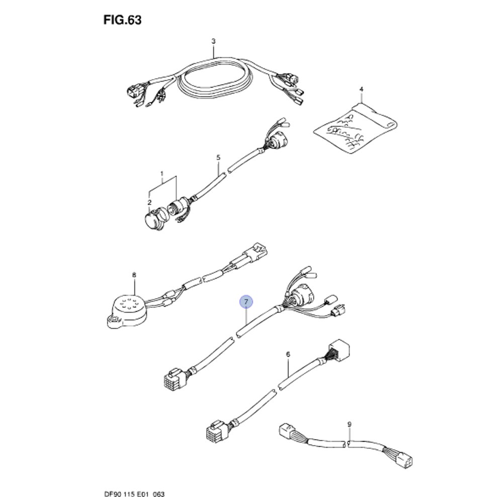 Электро-провода Suzuki DF40-DF140 36620-93J20-000