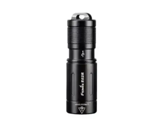 Фонарь FENIX Мод. E02R черный (200лм-49м)(светодиод: Cree XP-G2 S3 белый)(15г