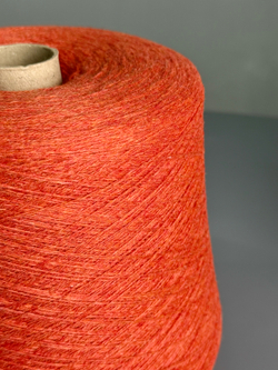Пряжа Mongolia Cashmere 26/2 (100% кашемир) 1300 м/100 гр, ярко-оранжевый меланж