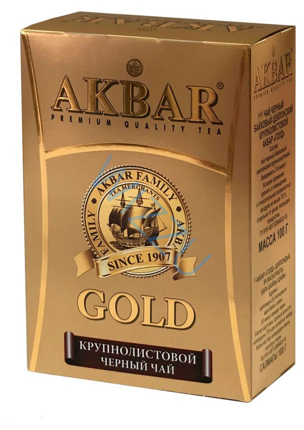 Чай   "АКБАР"   "ГОЛД" черн.байх. крупнолист   200 г/14шт красн пачка