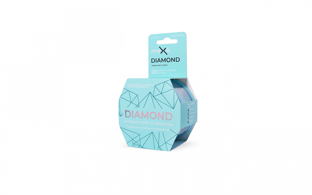 Кинезио тейп KineXib Diamond аквамарин 5 м х 5 см