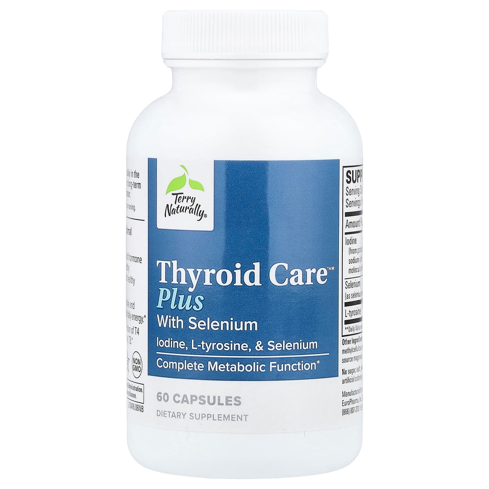 Terry Naturally, Thyroid Care™ Plus с селеном, 60 капсул