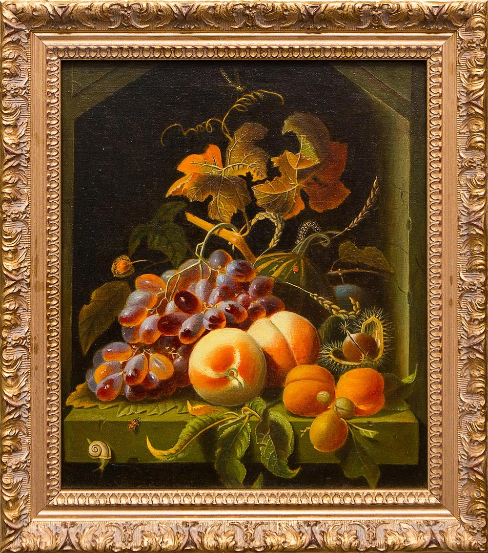 Картина маслом Копия Mignon Abraham. Виноград, персики и абрикосы Леснов
