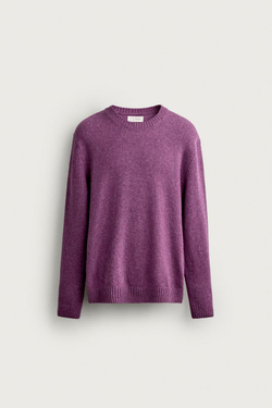 ZARA СВИТЕР ИЗ СМЕСОВОЙ ШЕРСТИ, РОЗОВЫЙ/ЛИЛОВЫЙ