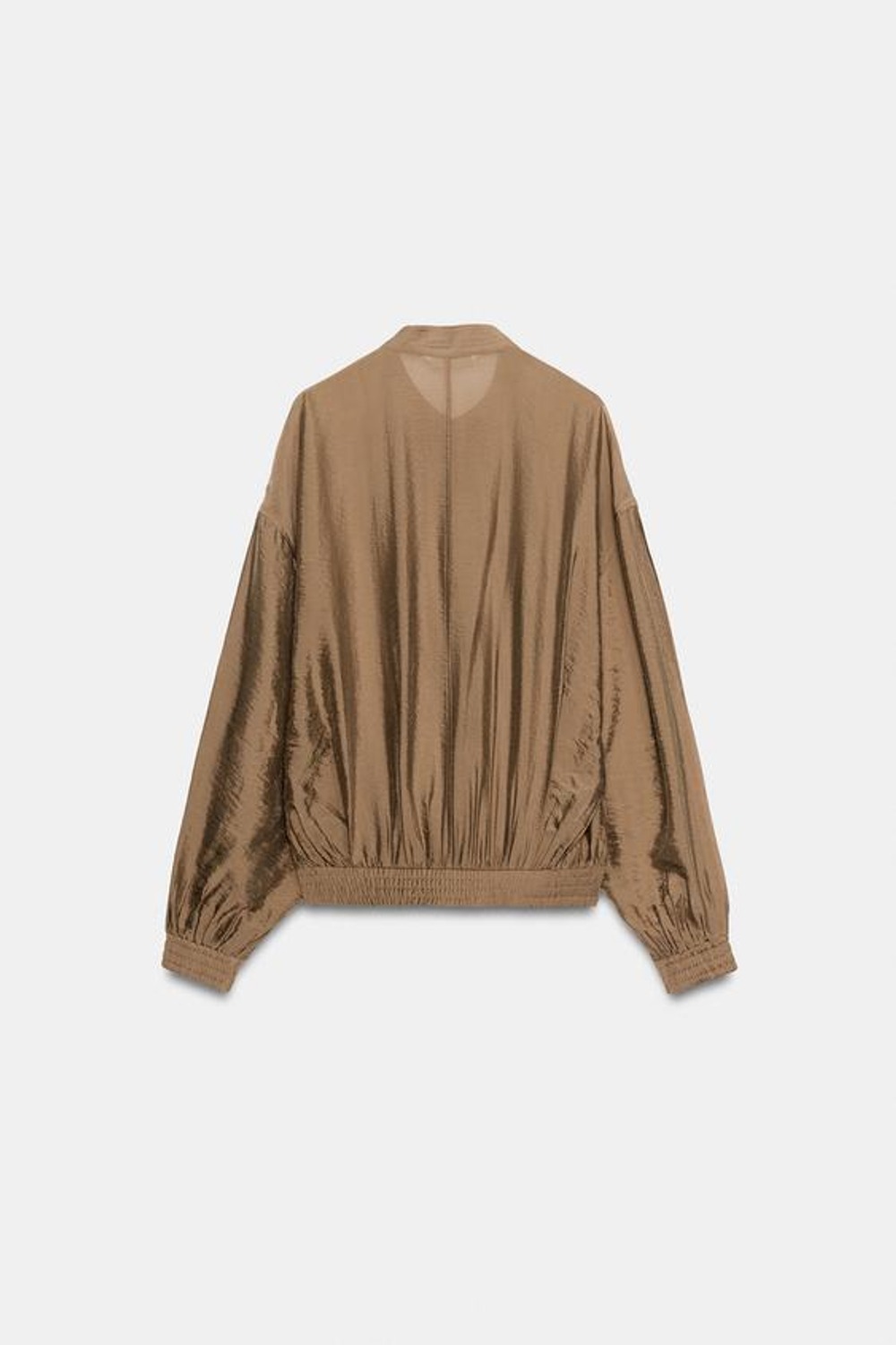 ZARA СТРУЯЩАЯСЯ РУБАШКА ZW COLLECTION, ТЕРРАКОТОВЫЙ