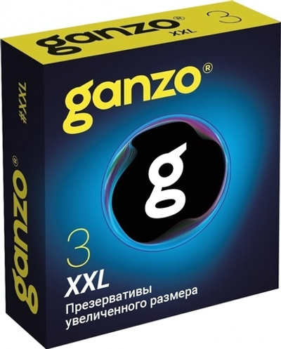 Презервативы увеличенного размера GANZO XXL, 3 шт. (Цвет: Прозрачные)