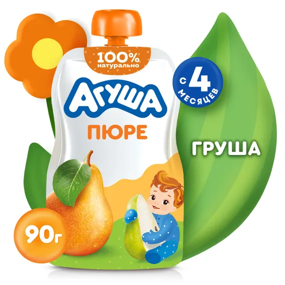 Пюре Агуша Груша с 4 мес 90 г