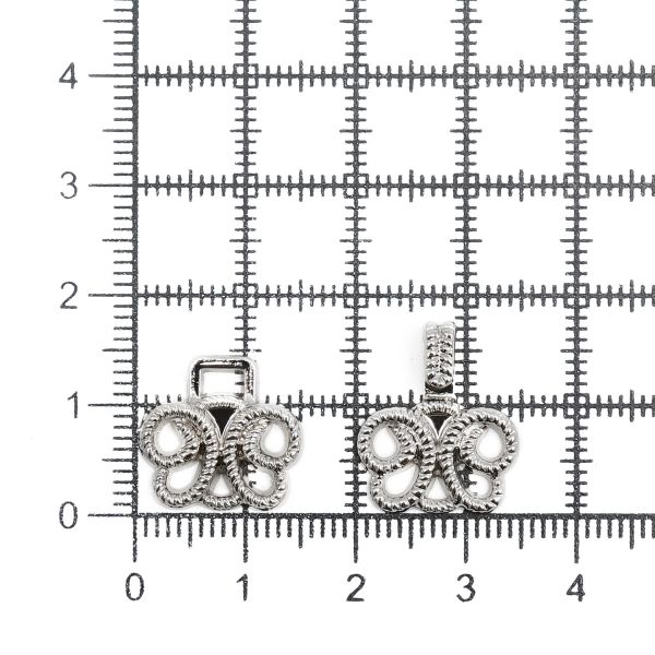 Крючки пришивные декоративные 25х14 мм, nickel, 10 шт