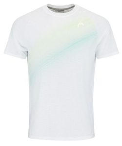 Мужская теннисная футболка Head Performance T-Shirt - white/print perf