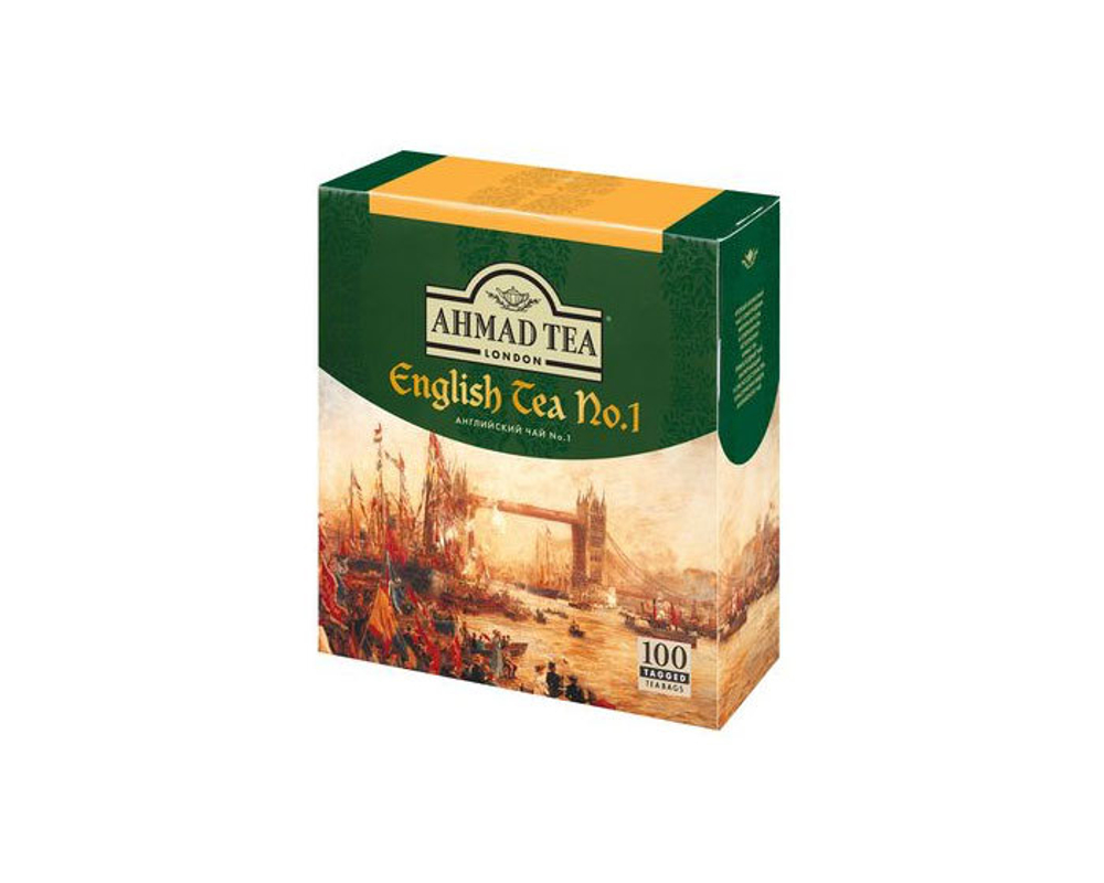 Чай черный в пакетиках Ahmad Tea English N1, 100 пак/уп