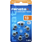 Элемент питания Renata ZA-13 BL/6 для слуховых аппаратов (комплект 6 шт)