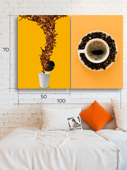 Картина Кофейные мгновения модульная 50x70см 2шт.