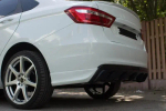 Юбка заднего бампера Lada Vesta шагрень