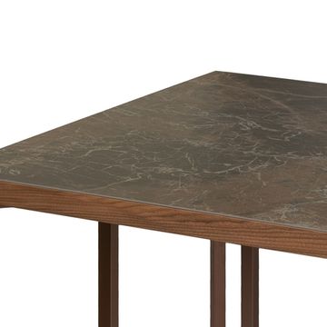 Обеденный стол Ambra 200х90 сталь и керамика