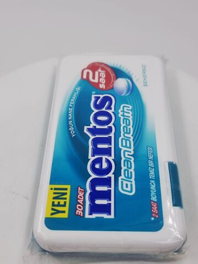 MENTOS Пастилки CleanBreath с цинком со вкусом мяты без сахара, 2 часа свежее дыхание, 21 г, Турция