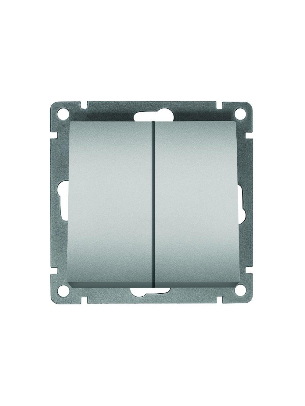 Выключатель 2-кл. СП Афина 10А IP20 механизм серебр. Universal A0023-S