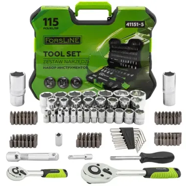 Набор инструментов 115пр. 1/4'', 1/2''(6гр.) ForsLine FL-41151-5