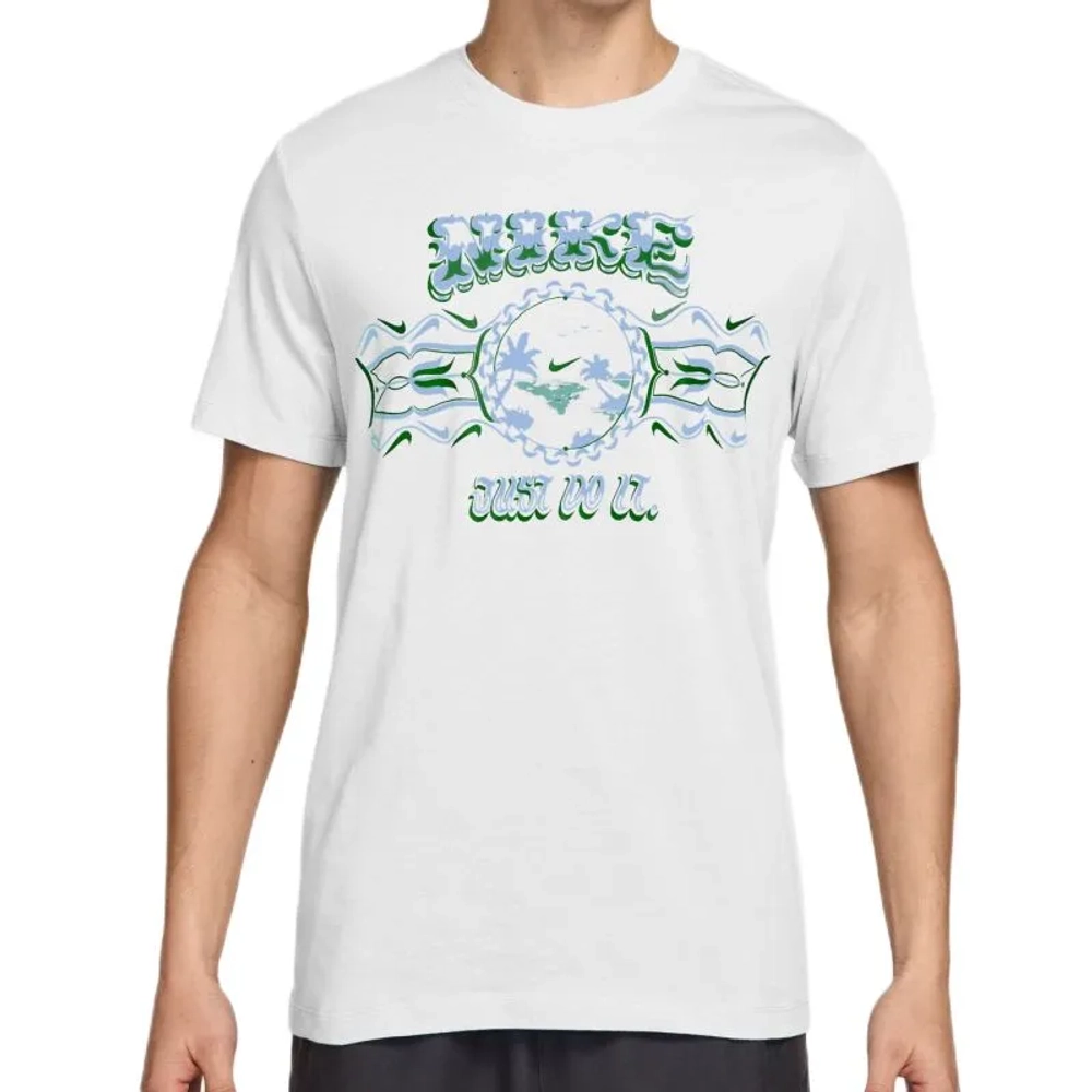 Теннисная футболка Nike Sportswear Graphic Palm Tree - white