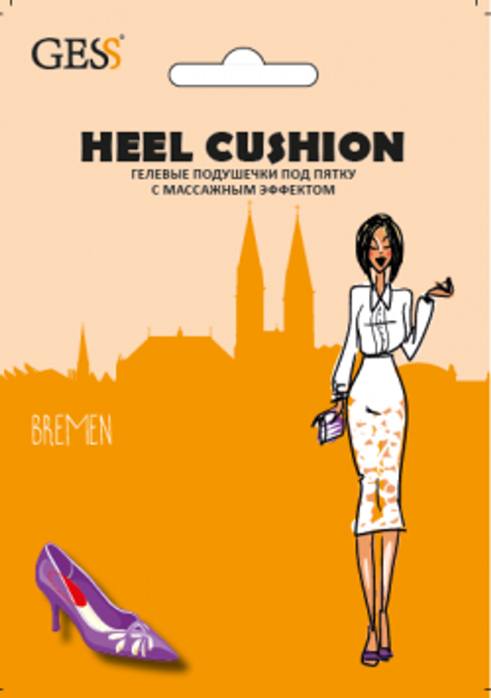 Гелевые подушечки под пятку с массажным эффектом HEEL CUSHION