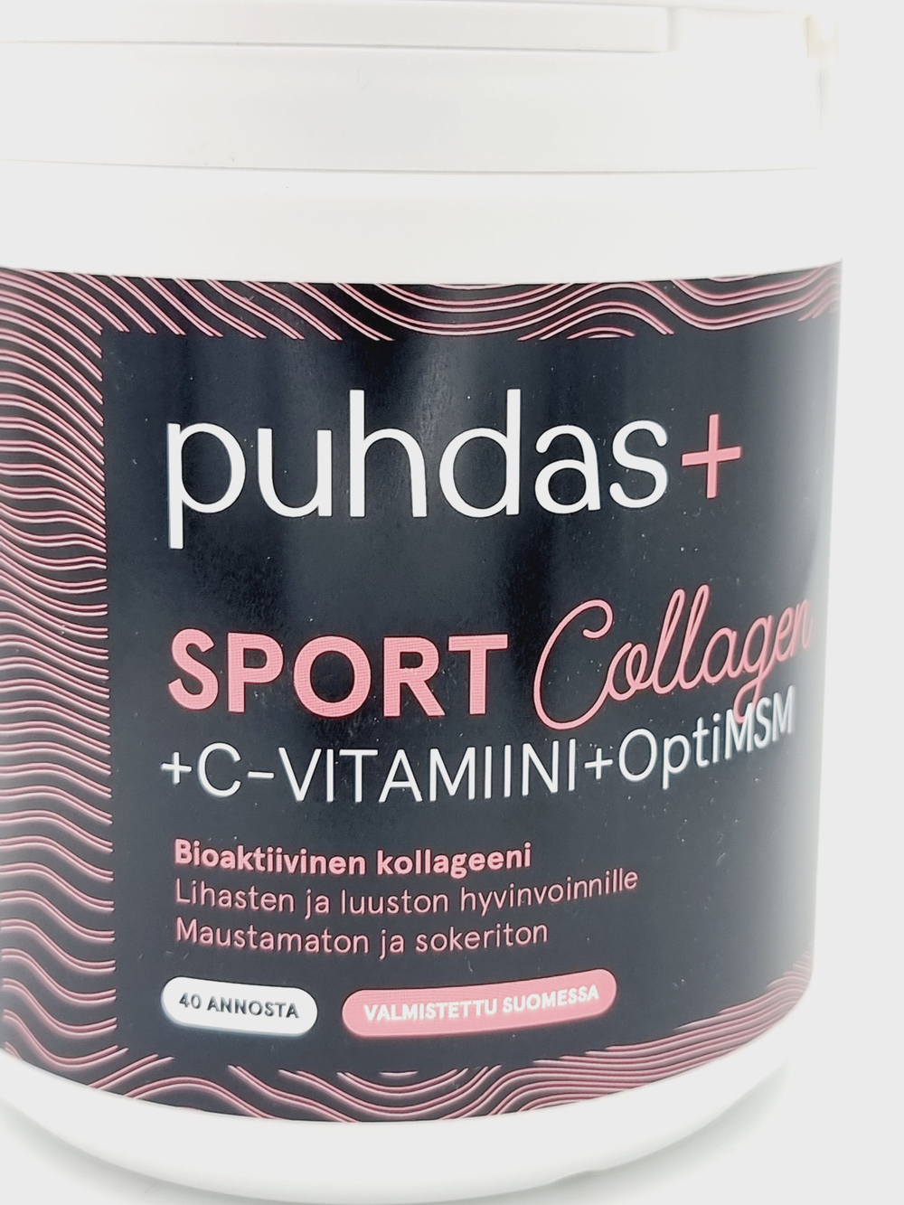 PUHDAS+ Sport Коллаген + Витамин C + OptiMSM, порошок 260 г (из Финляндии)