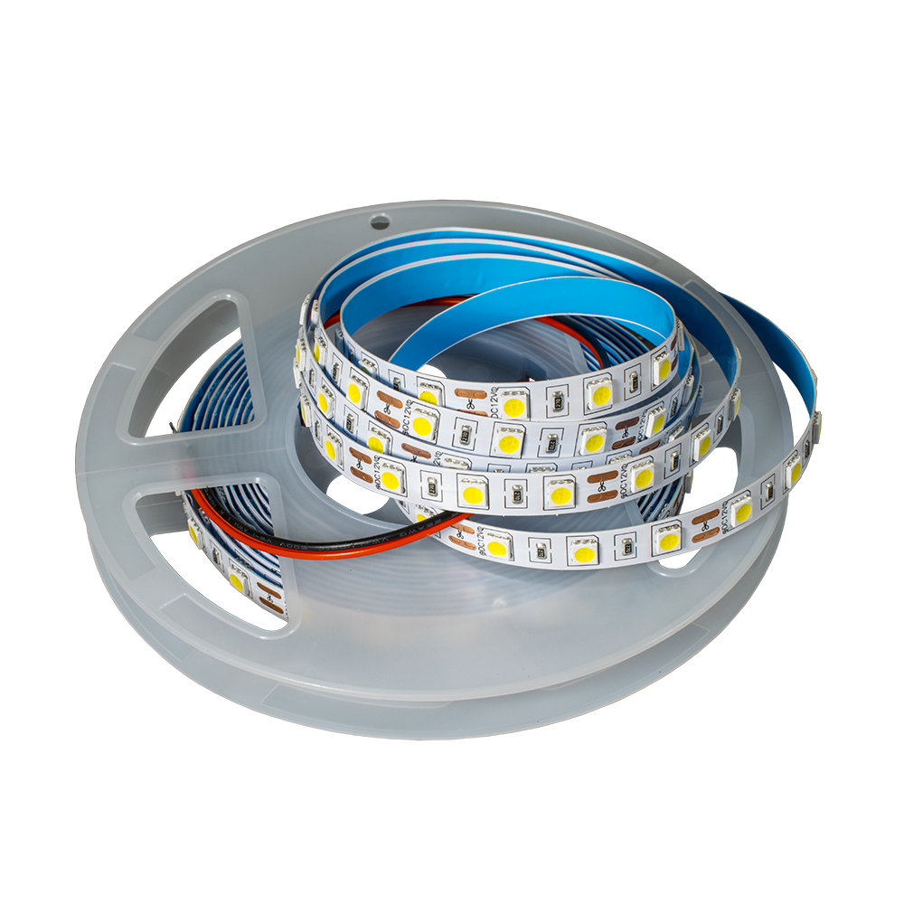 Лента G2, 2835, IP20, 60LED/м, 3000K, 12В, 4,8Вт/м, 670Лм/м, 5м*8мм