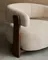 Кресло Granite из бежевой синели и массива ясеня с отделкой орех