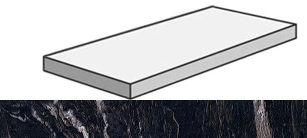 Угловая ступень SENSI GEMS ANG.TOP SX  TITAN.BLACK RET левая (PF60005671)