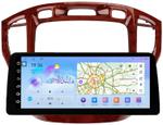 Магнитола для Toyota Highlander 1 XU20 / Kluger / 2000-2007 - FarCar монитор 12.3" 2K QLED на Android 14, Быстрая, CarPlay, 4G SIM-слот